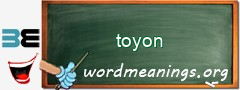 WordMeaning blackboard for toyon